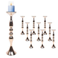 10 Pcs 19.5" Tall Gold Candelabra Candle Holder Table Centerpiece Stand Pillar Candlestick Candle Holder Stand for Wedding Party