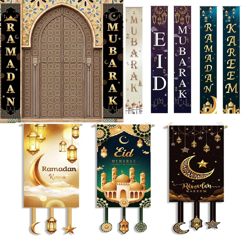 Middle Eastern Festival Decoration Flag Hanging Ramadan Party Decoration Door Hanging Festival Party Decoration Flag Ramadan