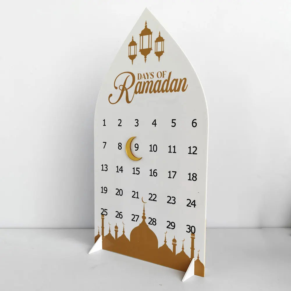 Middle Eastern Calendar Festival Acrylic Desktop Home Decor Calendar Stand 2026 Happy Days Of Ramadan Party DIY Supplies