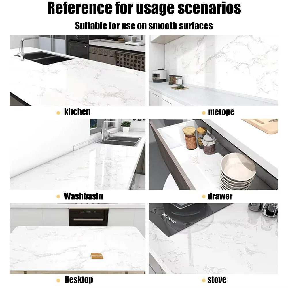 40cm New Kitchen Oil-proof Wall Stickers Self-adhesive Stain-resistant High Temperature Kitchen Countertop Protective Wallpaper