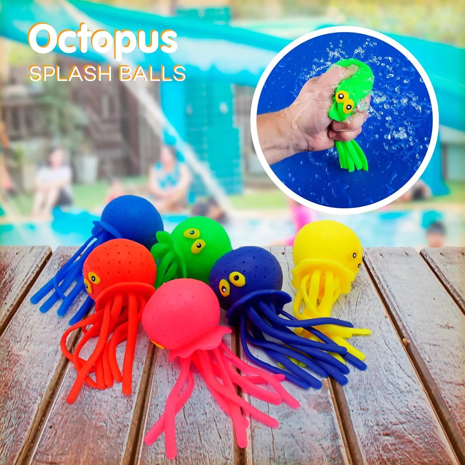 Octopus Water Balls Pool Toys for Kids Sensory Octopus Water Bomb Splash Balls Toddler Bath Toy Swimming Pool Floating Swim Toys