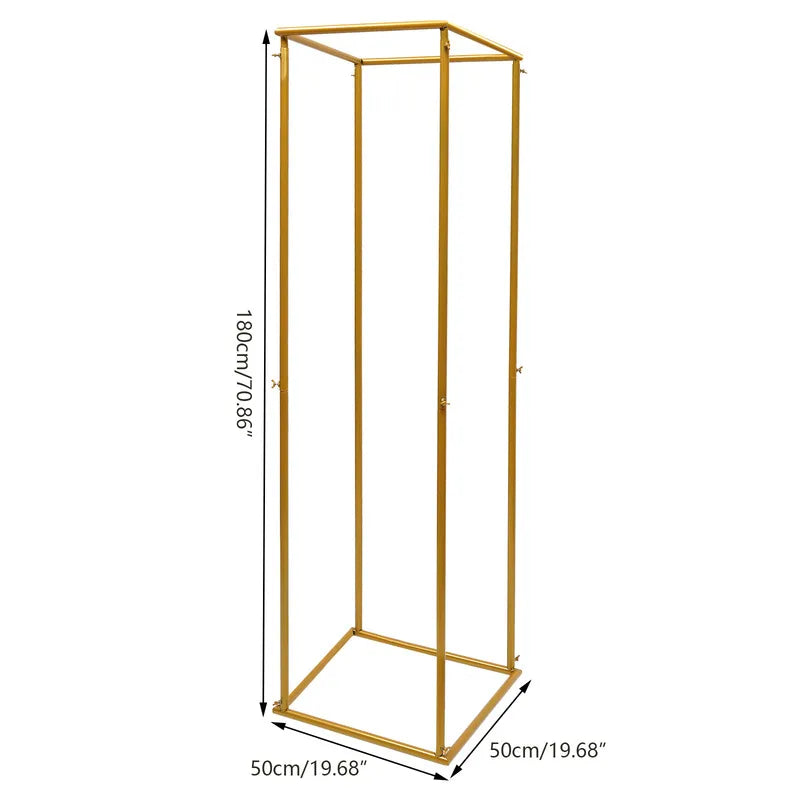 Golden Wedding Decorative Flower Stand Metal Background Landing Flower Balloon Frame Party Event Decoration