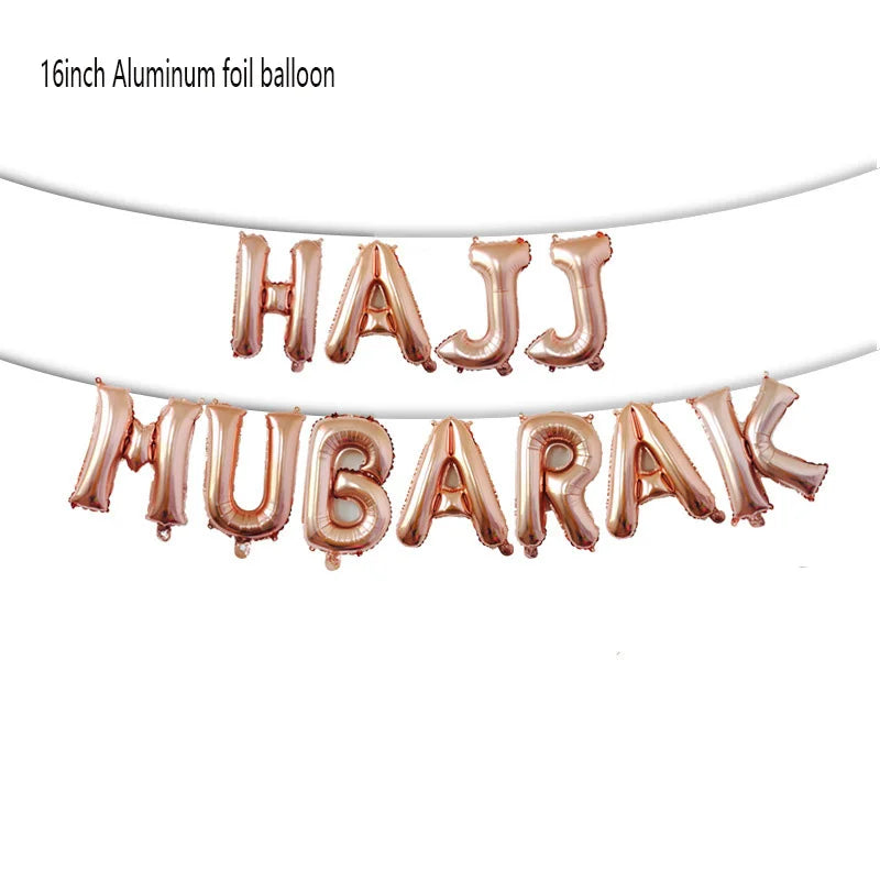 1set 16inch eid mubarak foil balloons Islam Muslim Eid-ul-fitr party Decoration Kareem party supplies umrah mubarak Balloons