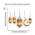 2026 Eid Al-Fitr Wall Decals Moonlight and Star Lights Ramadan Kareem Cards Muslim and Islamic Window Decals Eid Decorations