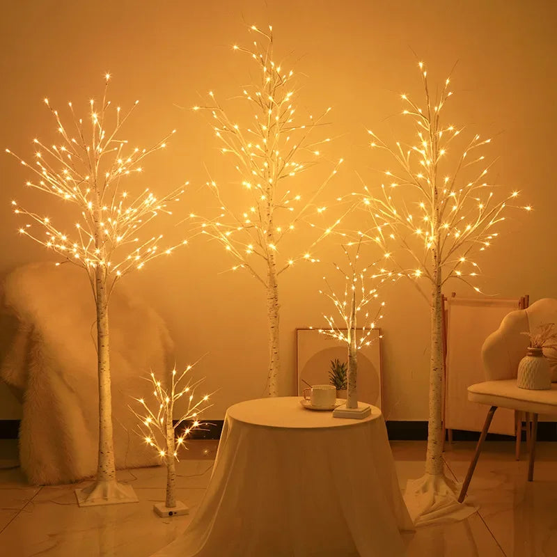 Artificial Birch Tree Warm White LED Light – 4ft / 5ft / 6ft Home & Festival Decoration