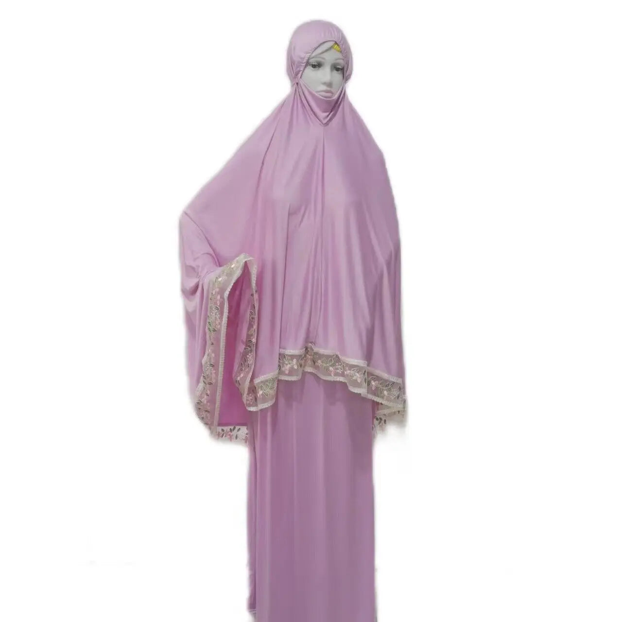 2PCS Women Muslim Islamic Hijab Blouse Skirts Sets Ramadan Prayer Khimar Abaya Robe Arab Burqa Middle East Vestidos