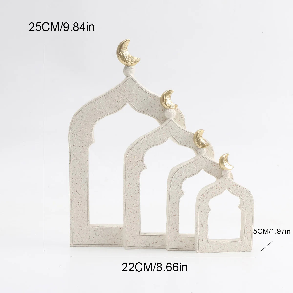 1 PC Ramadan Muslim Kaaba Dome Mosque Islamic Desktop Ornament Table Car Decor Crafts Gifts Candlestick