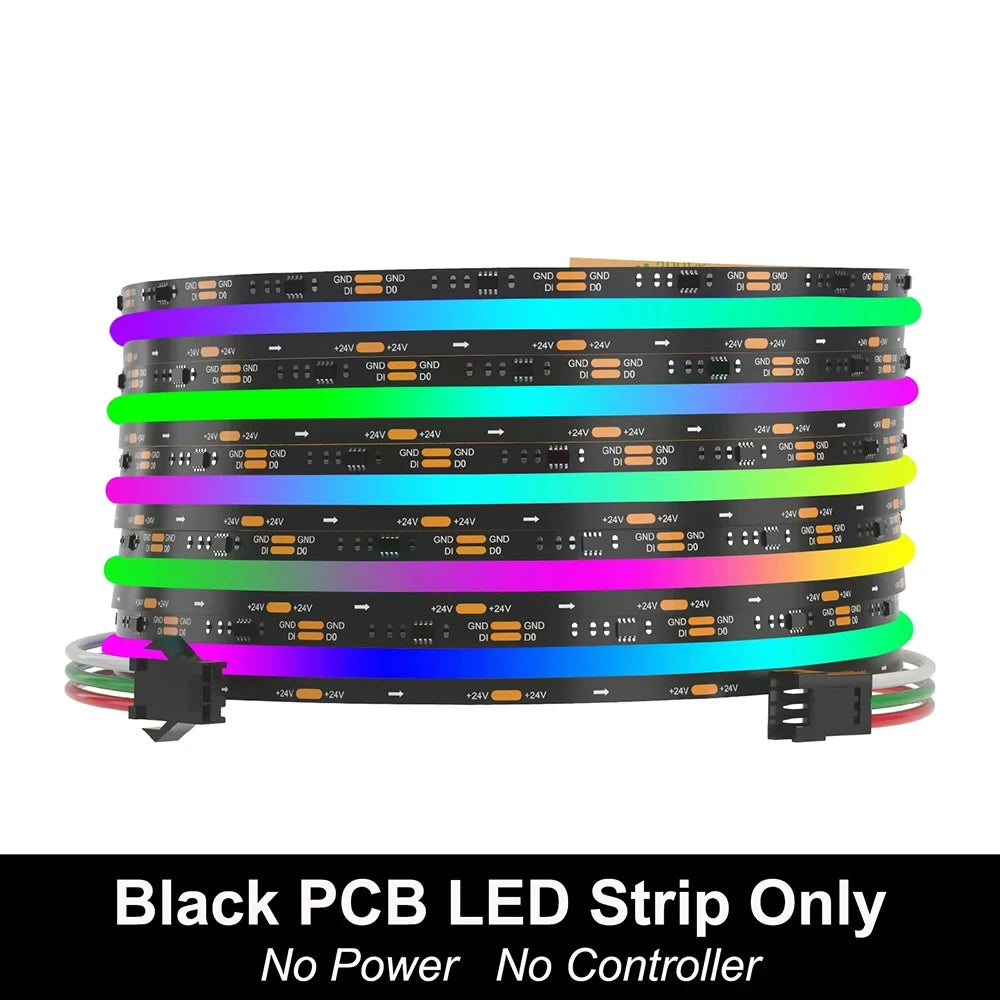 1-10M Addressable COB LED Strip Light 12V 24V WS2811 Full Dream Color Tape RGBIC LED Ribbon Pixel SPI Strip Colorful Room Decor