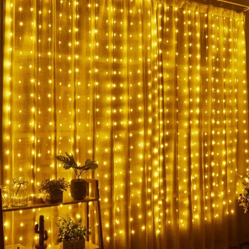 2026 Valentine's Day Fairy Lights 3/4/6m Festoon Eid Mubarak Wedding Window Room Ramadan Decoration LED Curtain Garland USB Plug