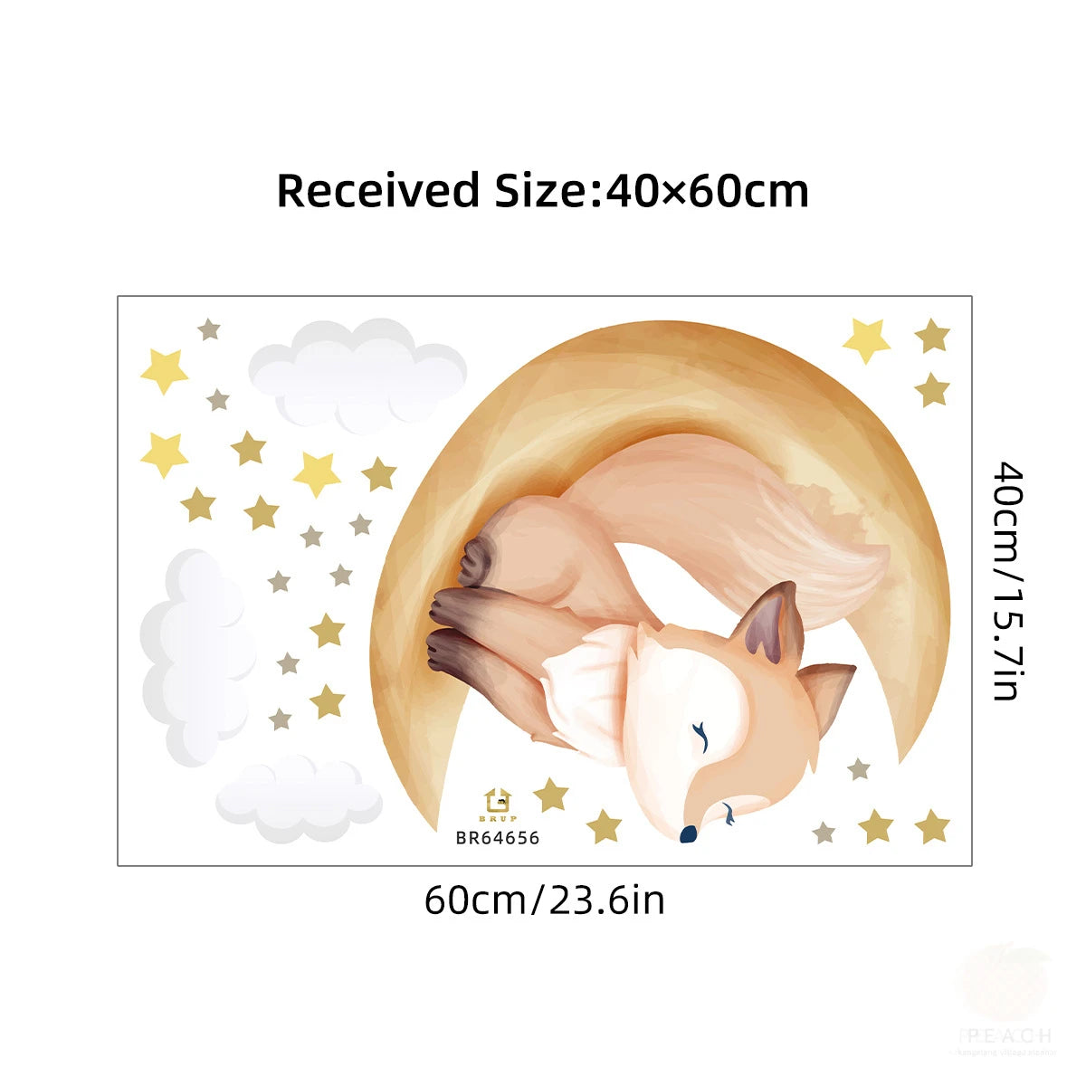 1Pc Cartoon Animal Star Moon Cat Rabbit Bear Wall Stickers for Room Decoration Living Room Decor for House