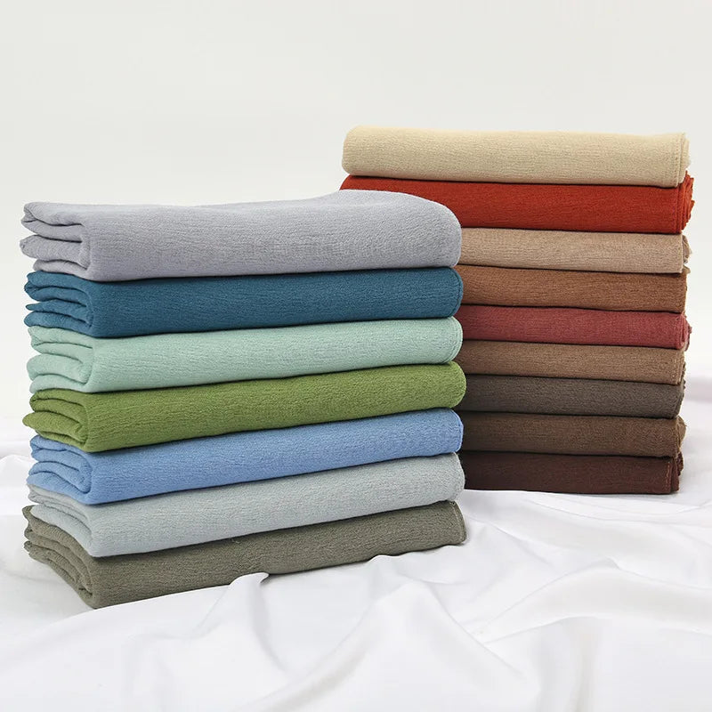 New Rayon Cotton Muslim Hijabs for Women Scarf  Plain Shawls Femme Musulman Soft Viscose Rayon Headscarf Islamic Turban Headband