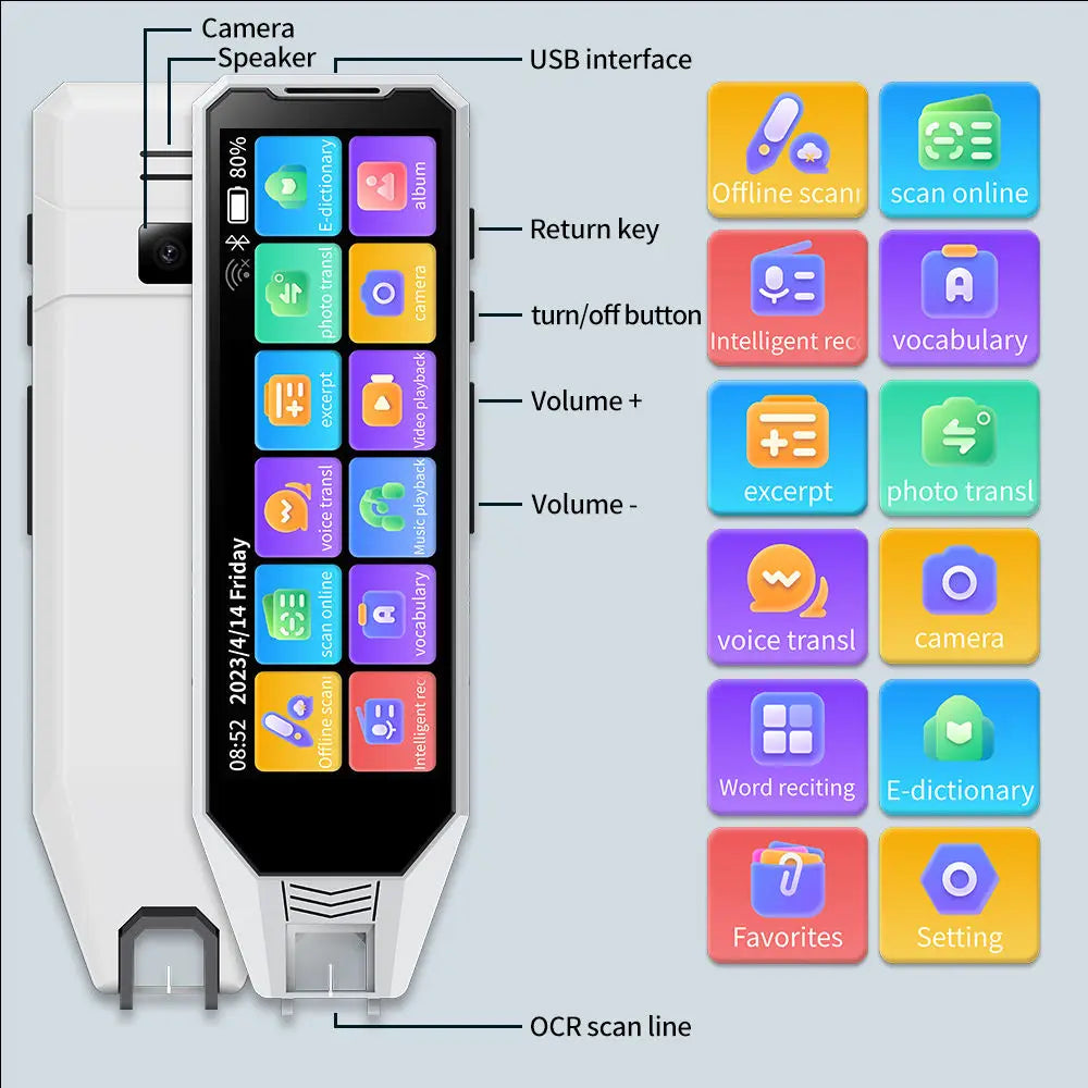 Real-Time Translation Pen for 134 Languages Reading & Dictionary