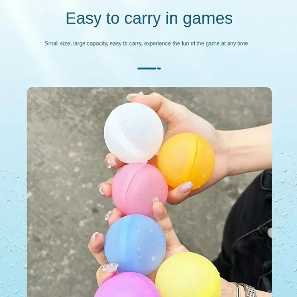 Reusable Water Balloons Toys Quick Fill Self Sealing Water Bomb for Summer Games Children's Adults Outdoor Activities Toy Gifts