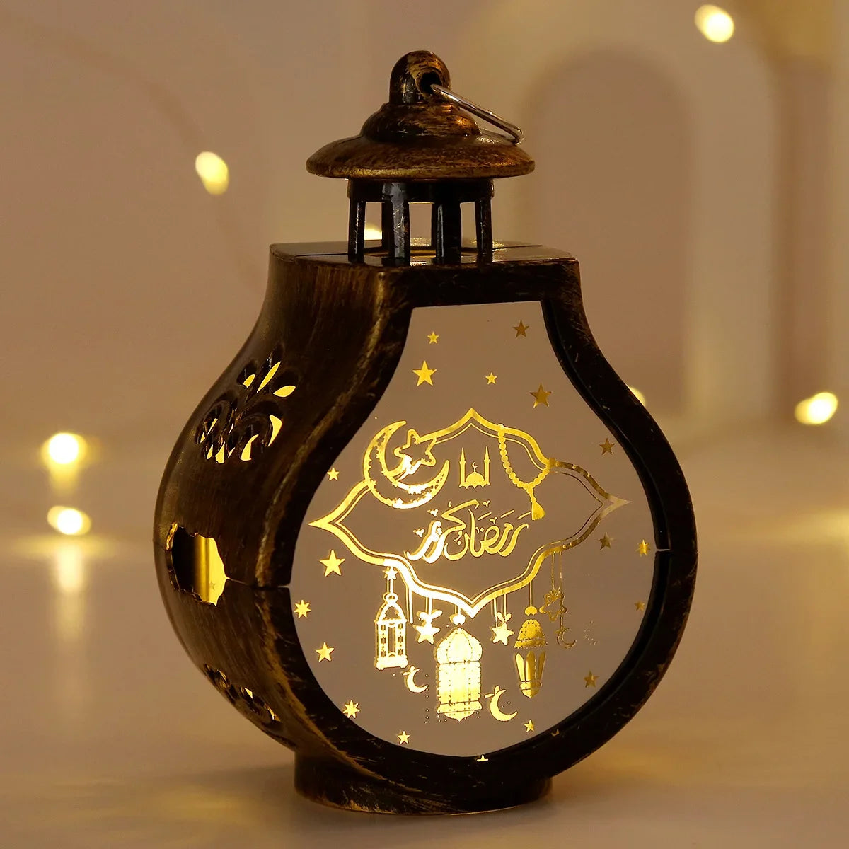 Eid Mubarak LED Wind Lamp Ornament Islam Muslim Party Decor Supplies Ramadan Lantern 2026 Eid Decoration for Home Party Gift