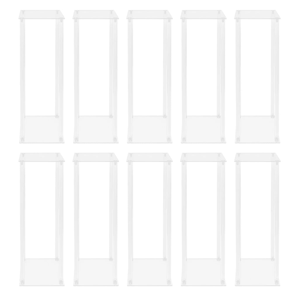 10Pcs Clear Acrylic Flower Stands Rectangular Flower Display Stand Acrylic Wedding Flower Stand 20x20x60cm
