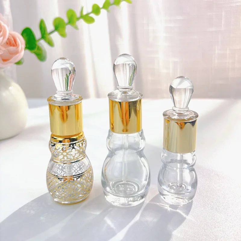10/30pcs 6ml Thick Glass Essential Oil Bottle 12ml Attar Oil Bottles Empty Perfume Container With Glass Drop Stick