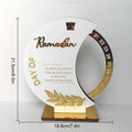 Rotatable Ramadan Countdown Advent Calendar with Base Eid Mubarak Table Ornament Islamic Muslim Party Decoration Kids Gift