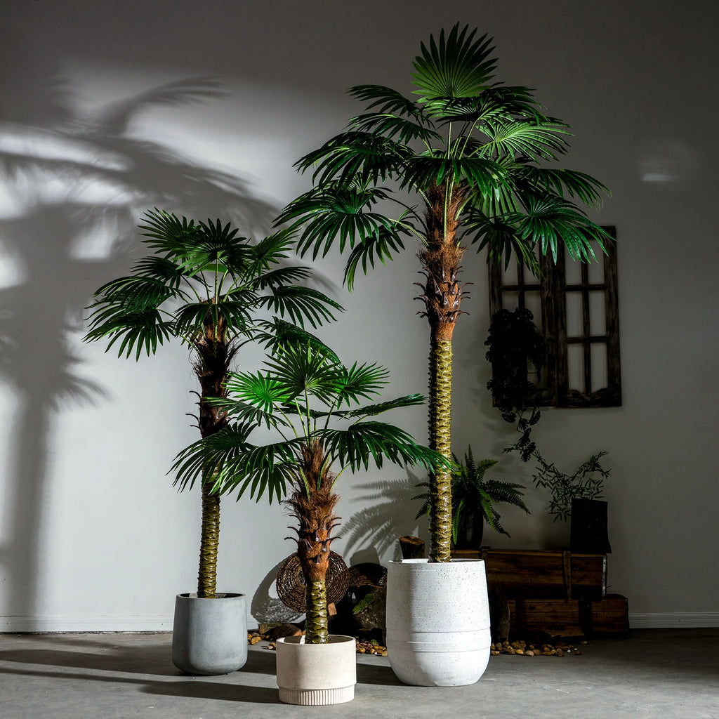 Large Simulation Palm Tree Loose Tail Sunflower Tropical Green Plant False Tree Indoor and Outdoor Decoration Landscape