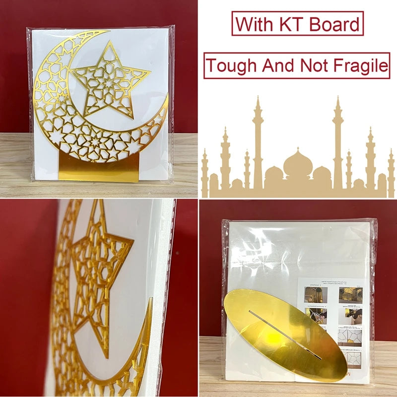 Eid Mubarak Ornaments Ramadan Decortion for Home 2025 Islam Muslim Party Supplies Ramadan Kareem Aid Eid al-Fitr Decor Kid Gifts
