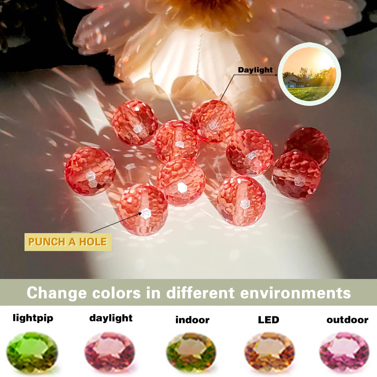 Muslim Prayer beads sultanite beads discounts 0.5kg-1kg different lights change colors,can be DIY all kinds of jewelry wholesale