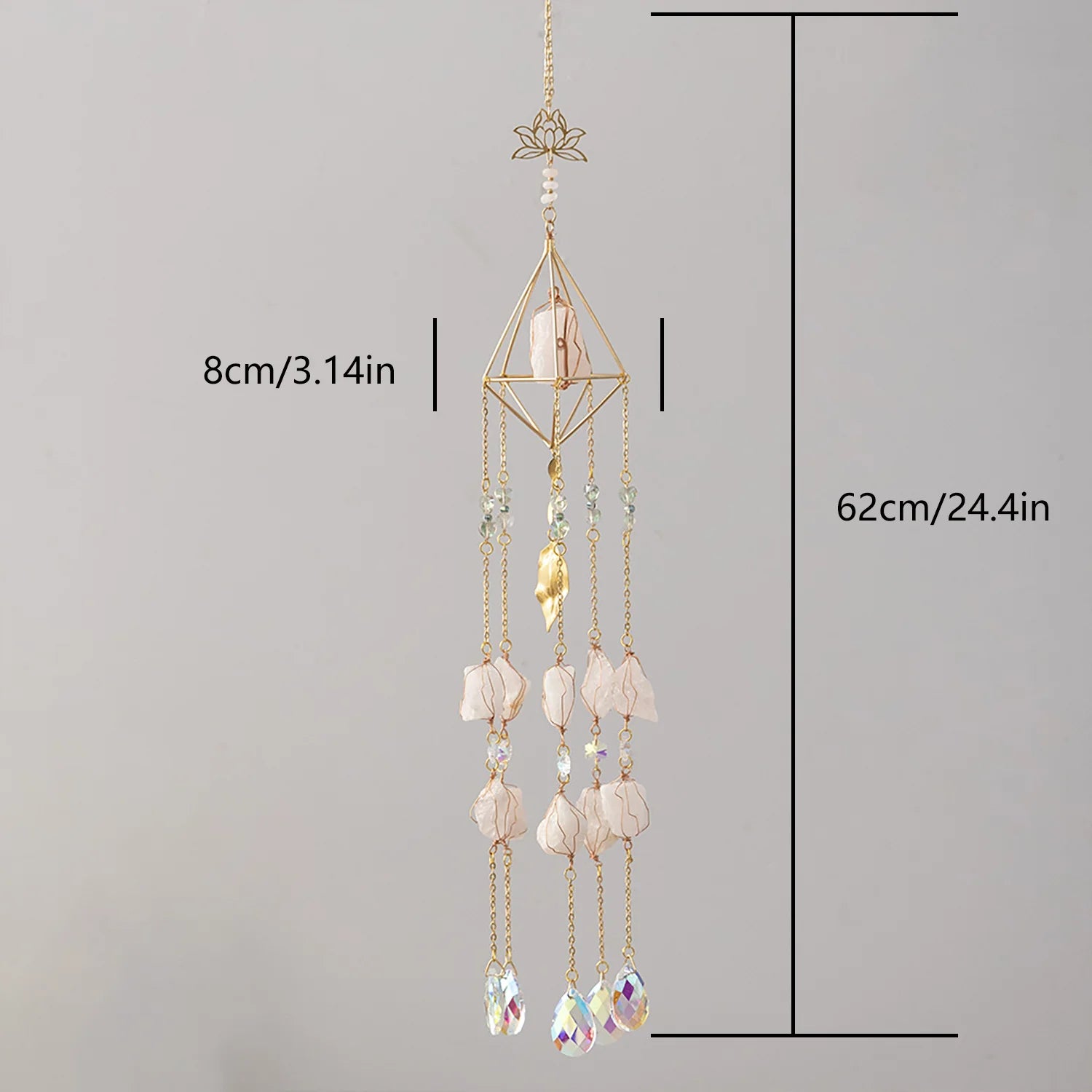 Natural Agate Dream Catcher Wall Hanging Moon Star Sun Crystal Stone Dream Catcher Garden Bedroom Agate Wall Hanging Decorations