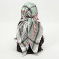 Newest Arabic Satin Silk Scarf Shemagh Style Muslim Women Headscarf Ladies Elegant Bandana Headband Hair Accessories 90*90cm