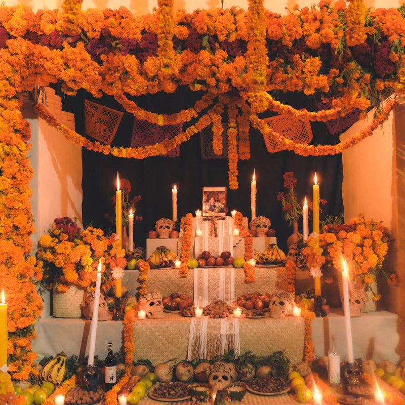 5-50 PCS Marigold Garland Wedding Marigold Flower Garlands for Prayer Fest Calendula Garland Indian Decor Garlands Wedding