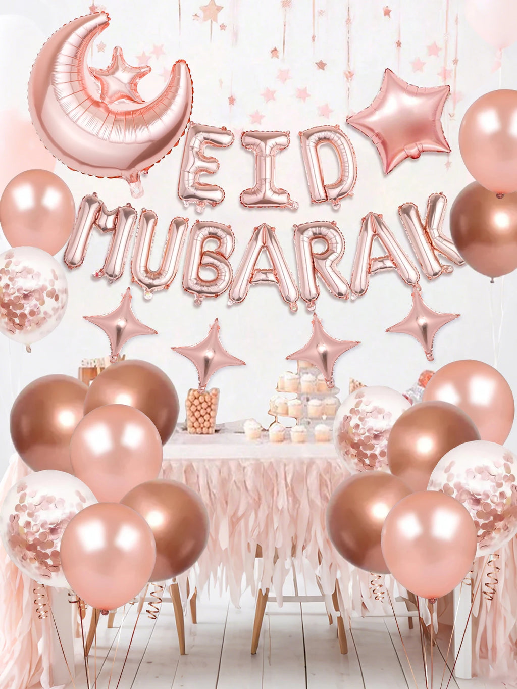32pcs Eid al-Fitr Moon and Star Set,Ramadan Mubarak Ramadan,Family Eid,Ramadan Festival Themed Party,Eid Celebrations
