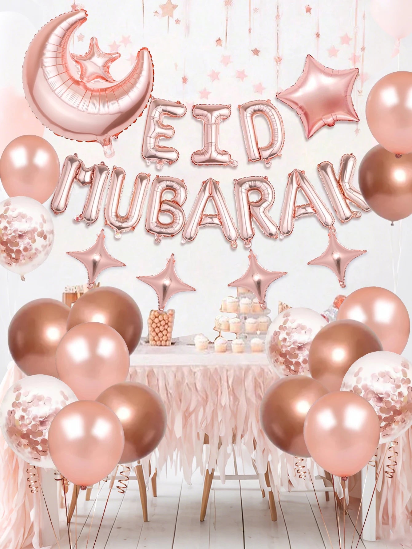 32pcs Eid al-Fitr Moon and Star Set,Ramadan Mubarak Ramadan,Family Eid,Ramadan Festival Themed Party,Eid Celebrations