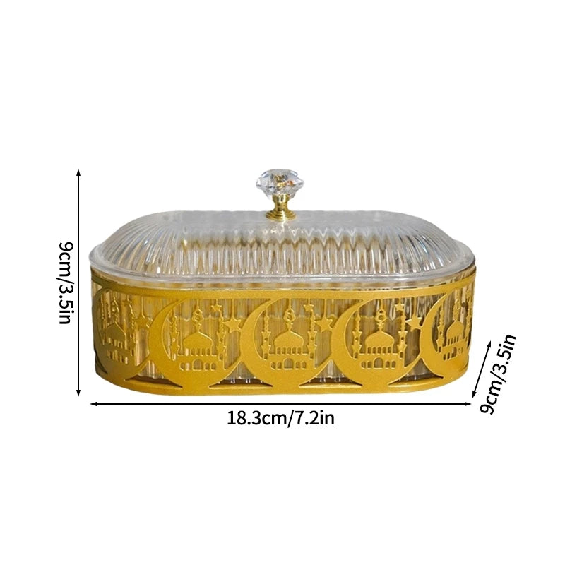 2026 Eid Mubarak Candy Holder Ramadan Candy Tray Holder Muslim Party Supplies Ramadan Eid Candy Box Islamic Decoration