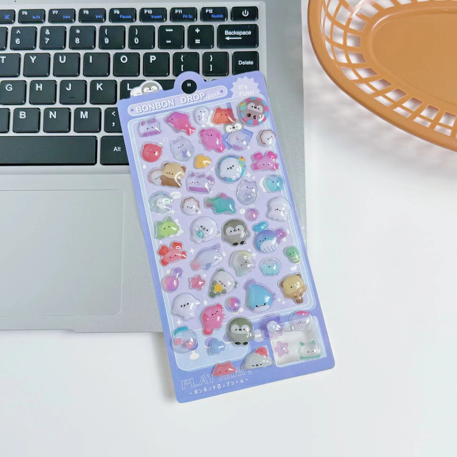 3D Embossed Diamond Stickers Exquisite Cartoon Animals Festival Party Stickers Craft Decals Scrapbooking Decoration Products
