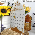 30-Day Ramadan Countdown Calendar  Arabic/English Dates & Numbered Days Contemporary Ramadan Decorations for Home Table