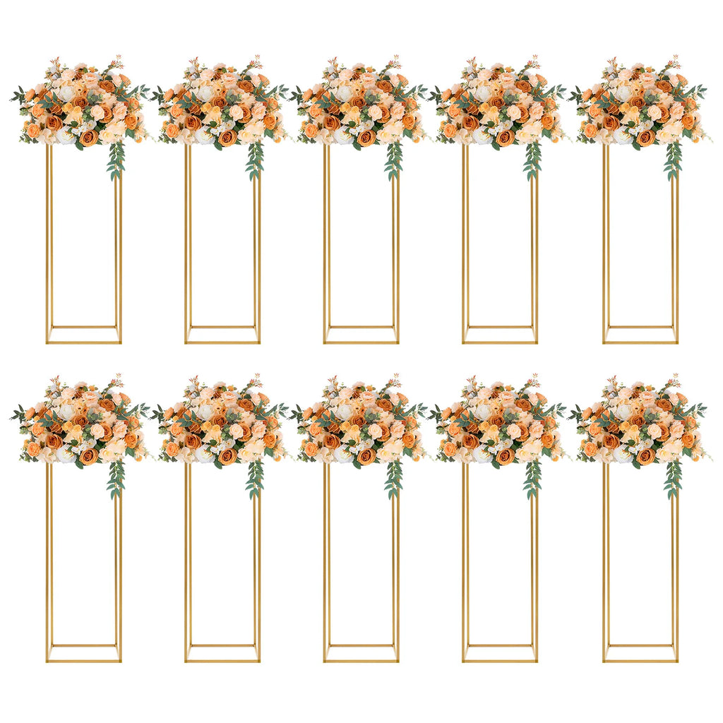 10PCS Flower Stand 80cm/31.49inch Metal Wedding Column Stand Road Floor Vases for Party Birthday Events Home Decor