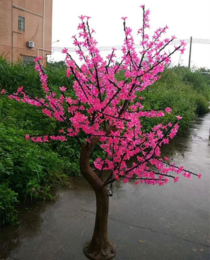 Natural Tree Trunk LED Artificial Cherry Blossom Tree Light – Outdoor & Indoor Decorative Lighting