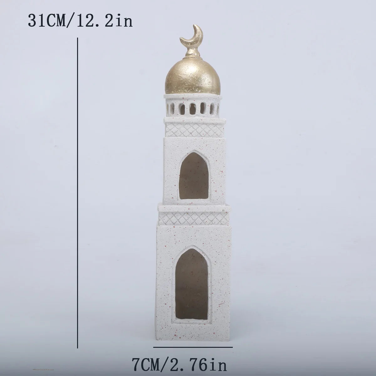 Ramadan Ornaments Resin Material Mosque Islamic Castle Statue Family Tabletop Atmosphere Decoration Architectural Style Gift