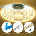 110V 220V LED Strip 2835 240LEDs/M Flexible 10CM Cuttable 5m 10m 15m 20m Soft Light Bar IP44 Waterproof Adhesive Tape Lamp
