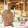Wedding Challenge Spinning Wheel, Wooden Prize Tabletop Spinner Erasable Raffle Spinning Wheel for Wedding School Home Party