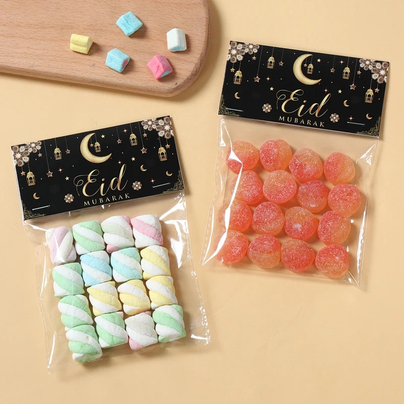 Eid Mubarak Treat Bag Topper Candy Bag Ramadan Decorations For Home 2025 Islamic Muslim Party Decor Ramadan Kareem EID Al Adha