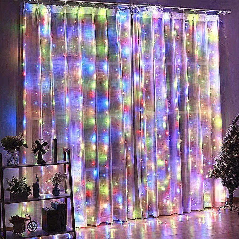 Ramadan Home Decoration LED Fairy Battery Power Outdoor 2026 Valentine's Day Eid Mubarak Bedroom Decoration Curtain Light String