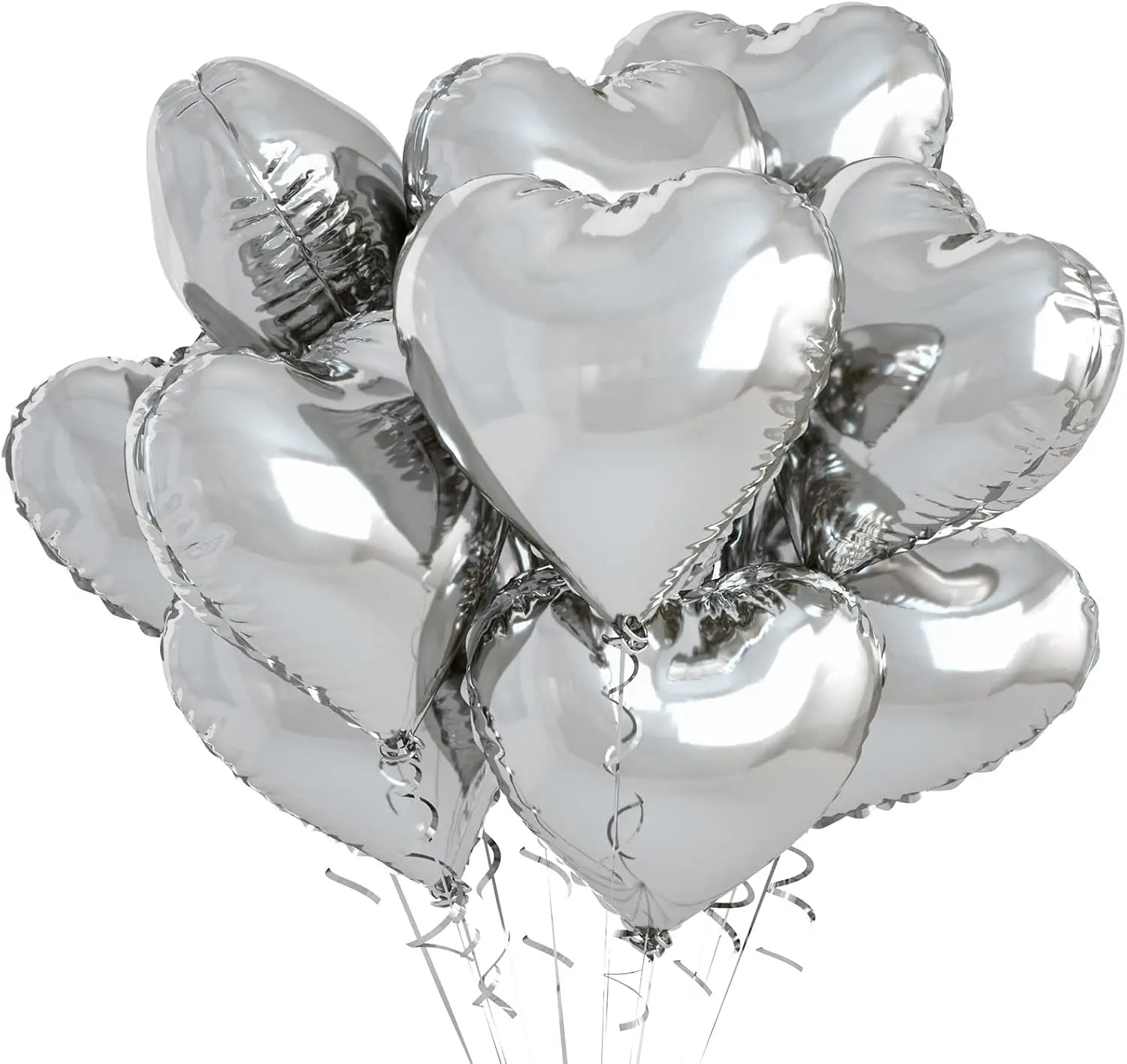 10pcs 18inch Heart Foil Balloons Pink Sage Green Heart Balloon for Birthday Party Valentines Day Wedding Anniversary Decorations