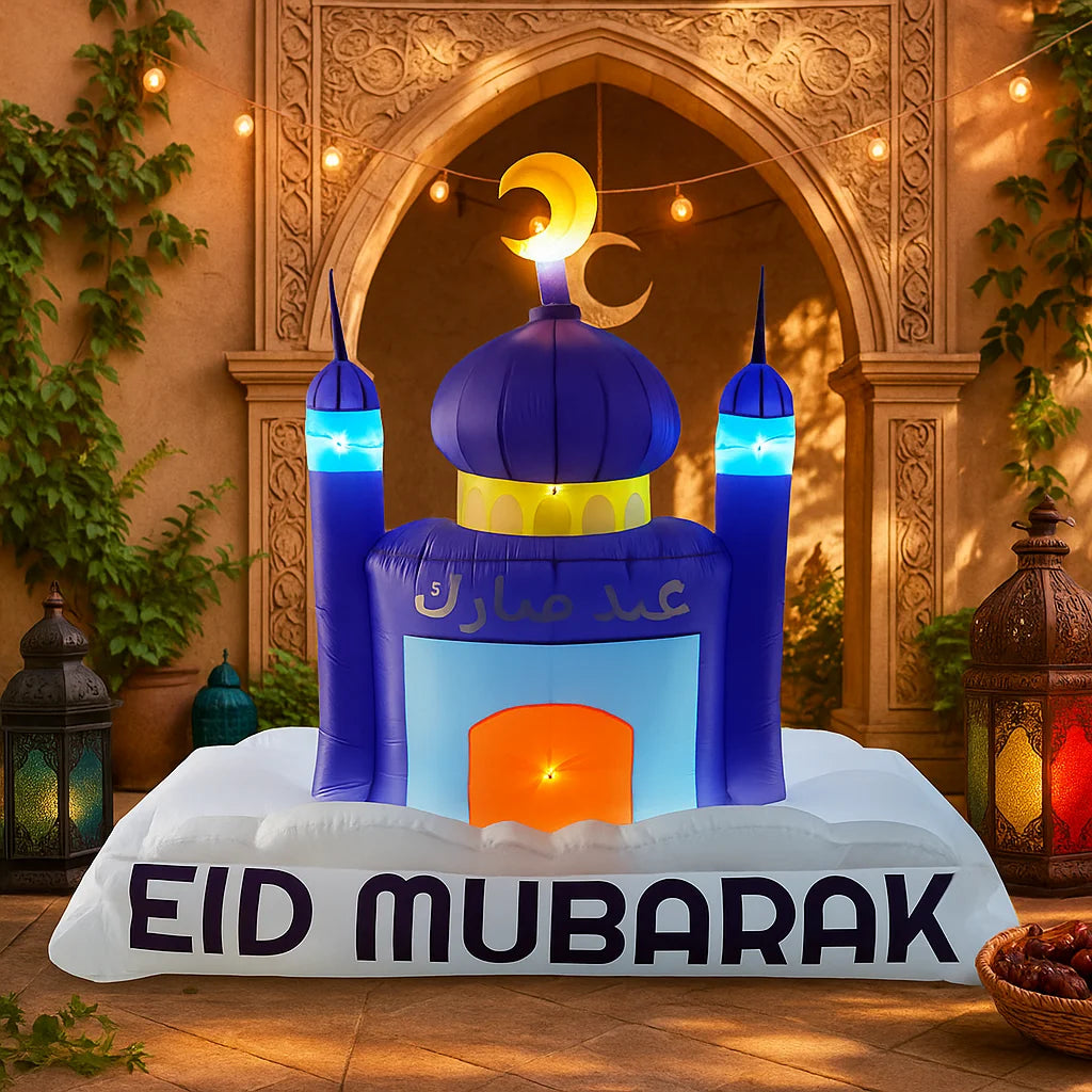 Muslim Islamic Ramadan Inflatable toys LED Decor Airblown Outdoor Yard Garden Eid Mubarak Fasting Celebrate Holiday Ornament
