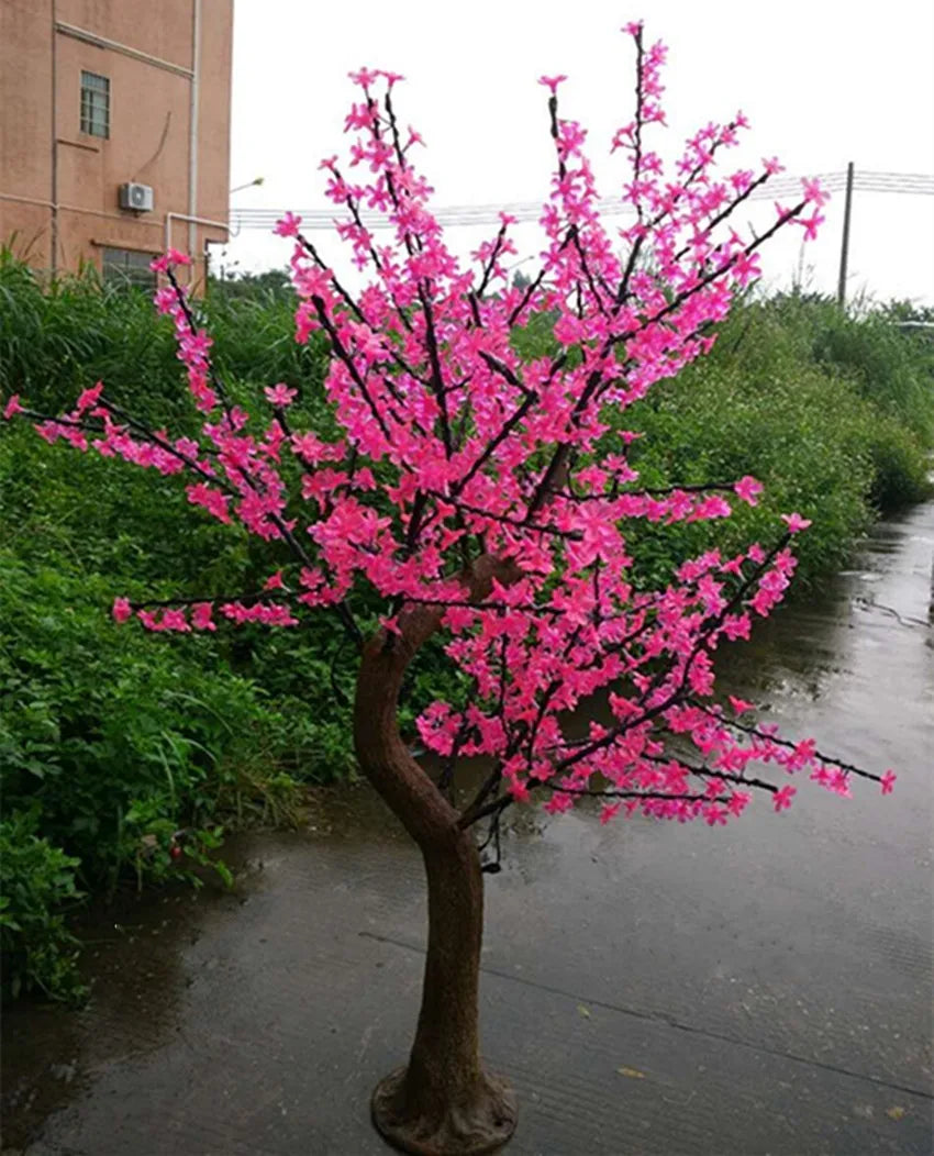 Natural Tree Trunk LED Artificial Cherry Blossom Tree Light – Outdoor & Indoor Decorative Lighting