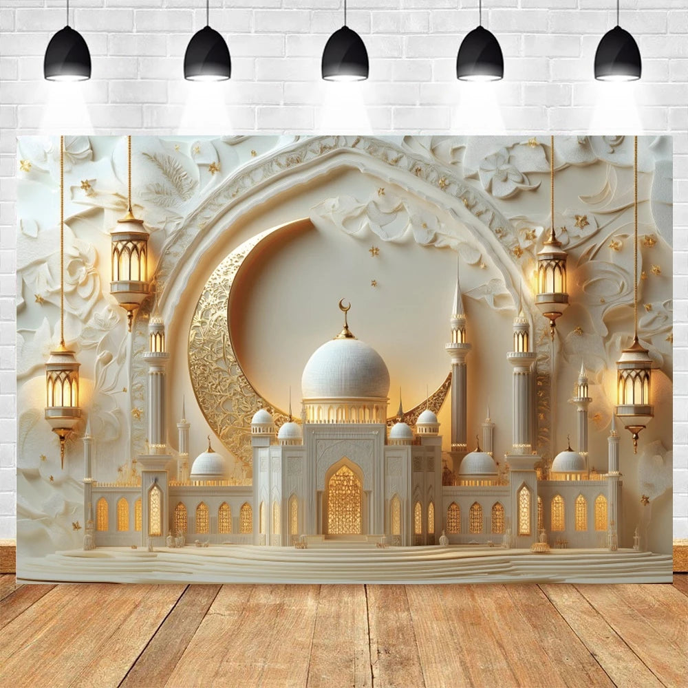 Ramadan Decorations Backdrops Moon Star Castle Islamic Muslim Eid Party Religious Celebration Portrait Photography Backgrounds