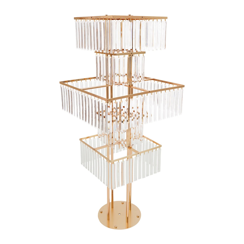 2pcs 5-Tier Flower Stand for Wedding Birthday Party Events Flower Vase Stand for Centerpieces Wedding Flower Stand Gold/silver