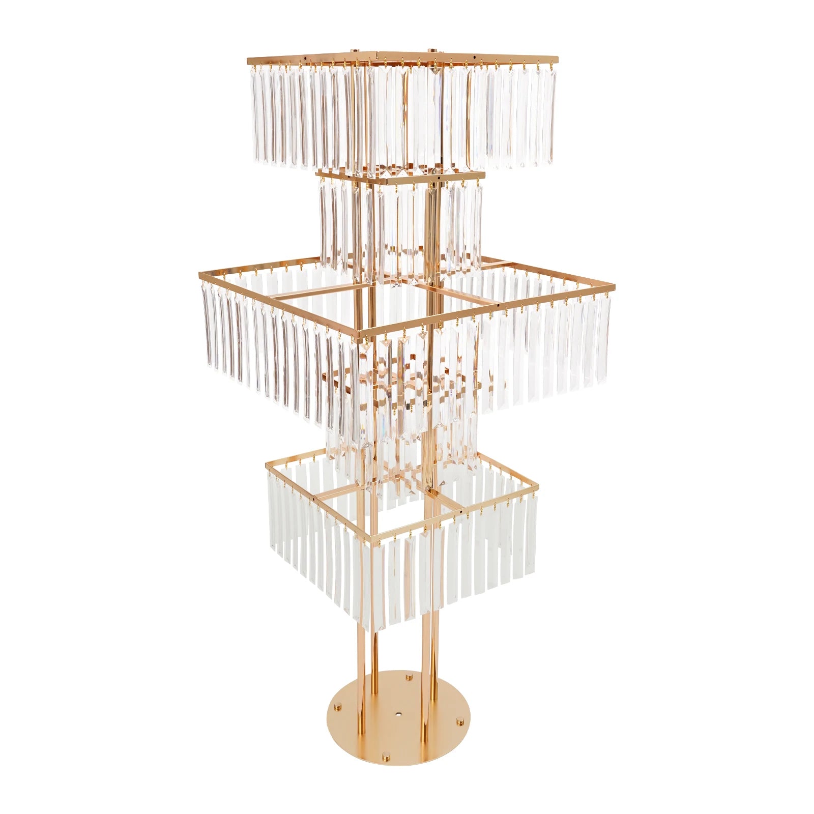 2pcs 5-Tier Flower Stand for Wedding Birthday Party Events Flower Vase Stand for Centerpieces Wedding Flower Stand Gold/silver