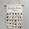 personalized name Ramadan kareem 30 day Advent Calendar for kid boy girl Muslim Islamic eid al Fitr Wall Hanging Home decoration