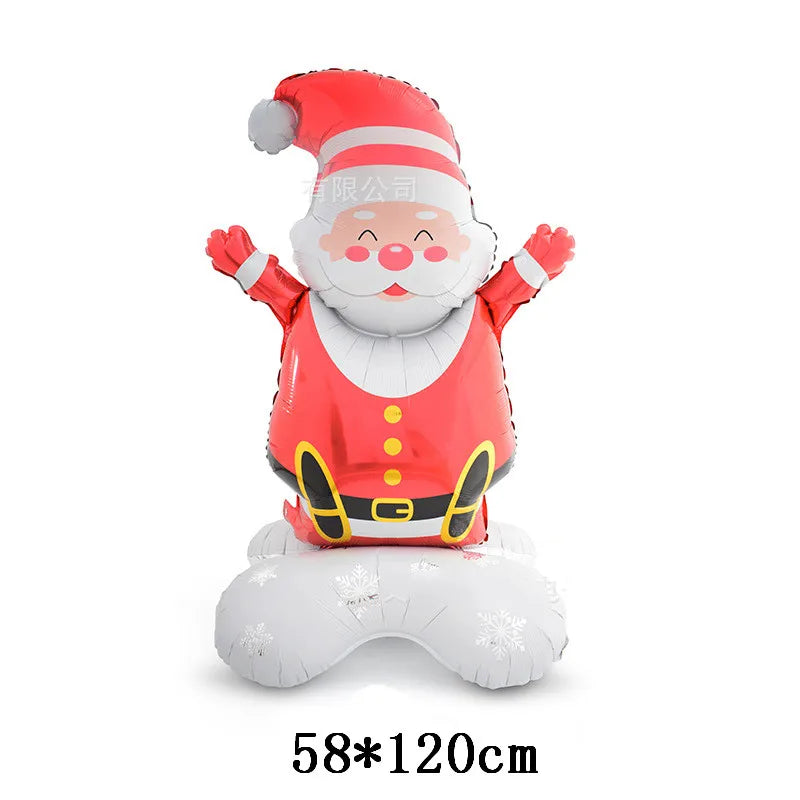Christmas Foil Balloons Santa Claus Balloon Standding Balloon Christmas Gift Santa Balloon Xmas Party Supplies Home Decortion