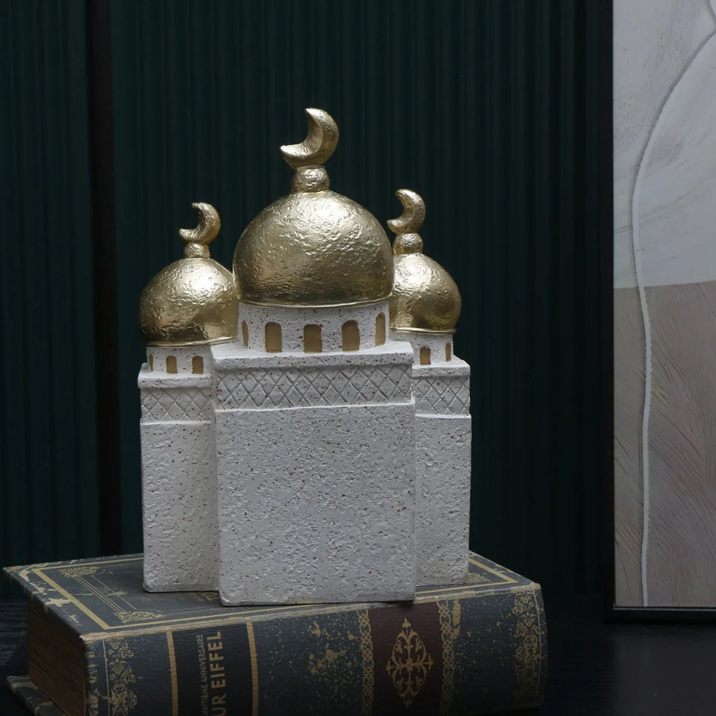 1 PC Candlestick Muslim Kaaba Dome Mosque Islamic Desktop Ornament Table Car Decor Crafts Gifts