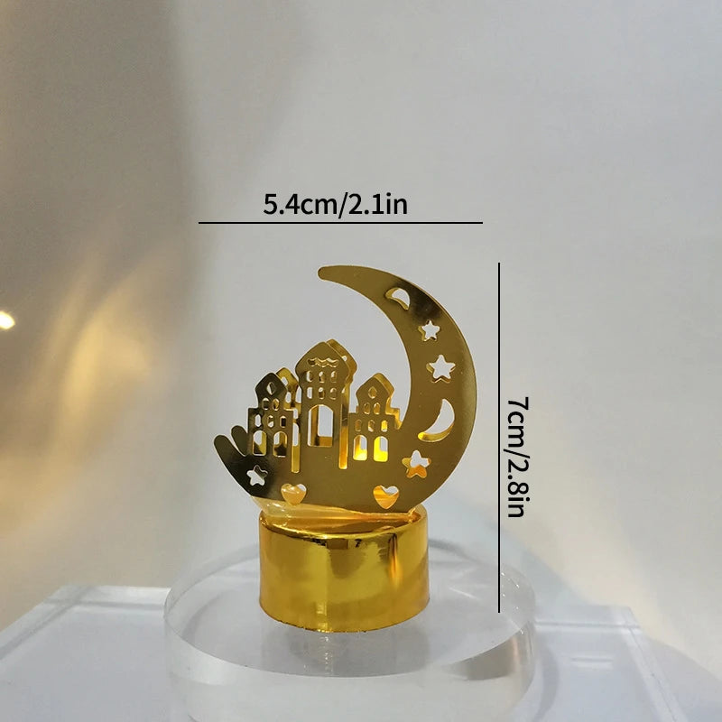 Electronic Ramadan Candle Lantern 2026 Muslim Ramadan Lantern Table Decorations Eid Mubarak Desk Accessories Ramadan Party Gifts