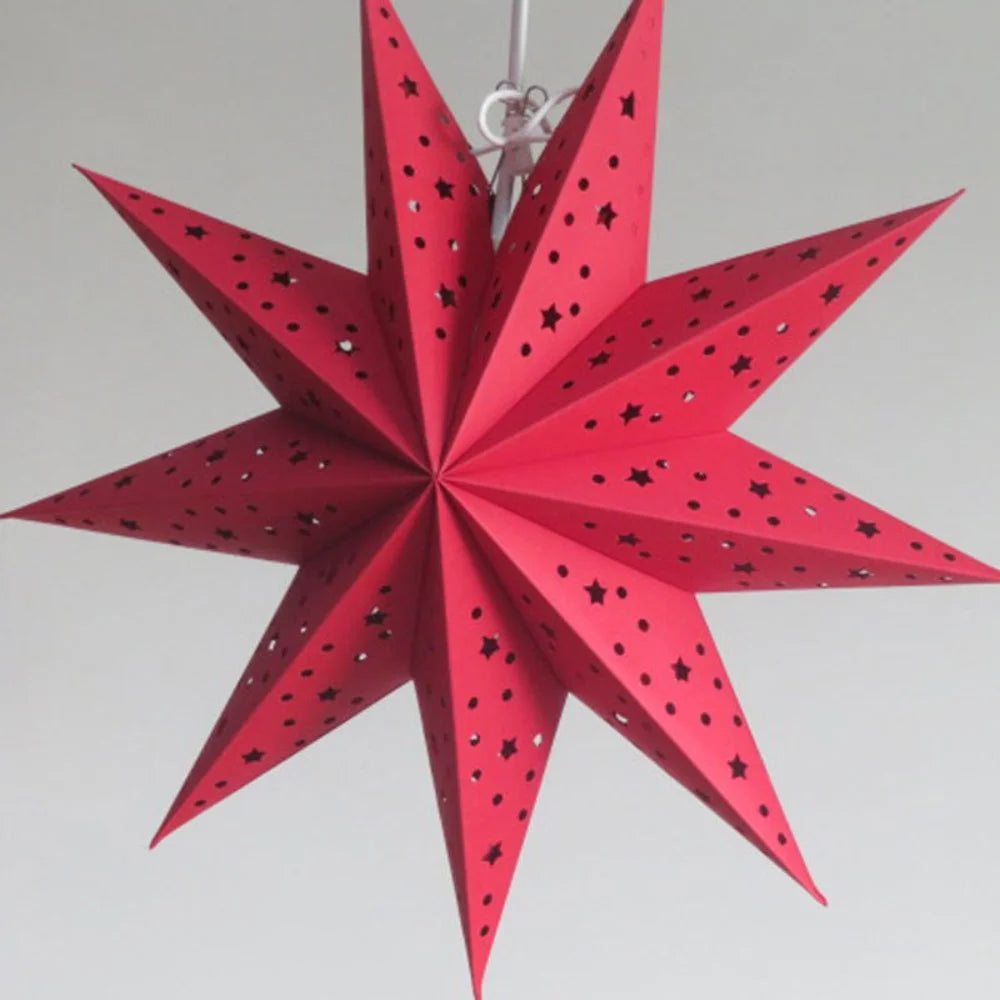 New Hollow Star Hanging Pendants 35/45cm Eid Mubarak Islam Muslim Light Paper Lantern Home Decorations